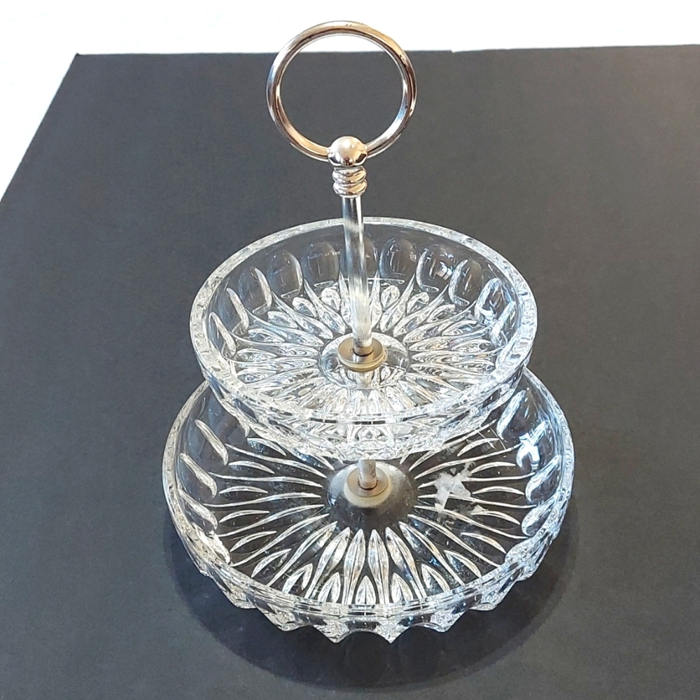 Multi Level Glass with Handle Tray
